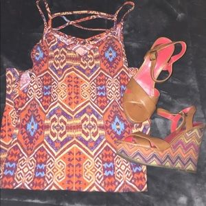 Dress and matching wedges